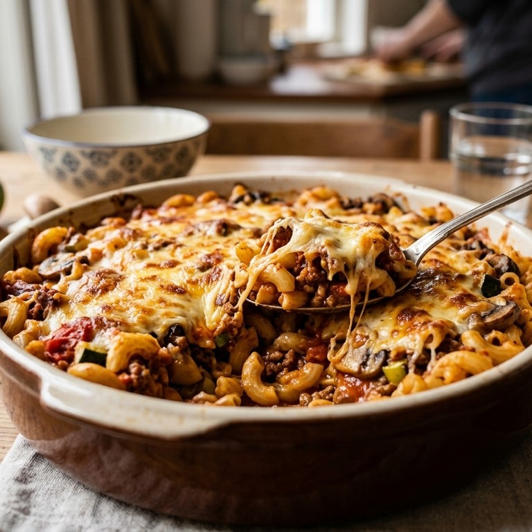 Macaroni in rode saus