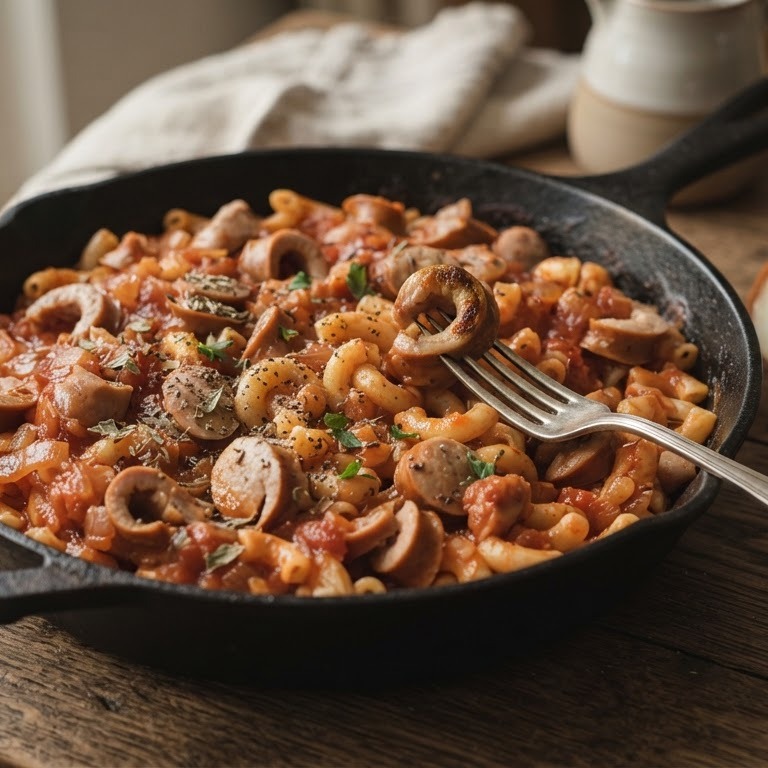 Macaroni met boterhamworst
