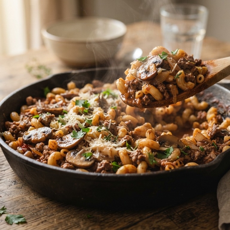 Macaroni met champignons