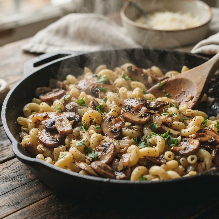 Macaroni met champignons
