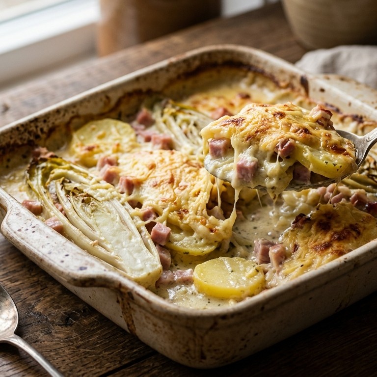 Makkelijke witlof ovenschotel