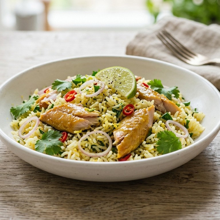 Makreelsalade met sjalotjes en limoensap
