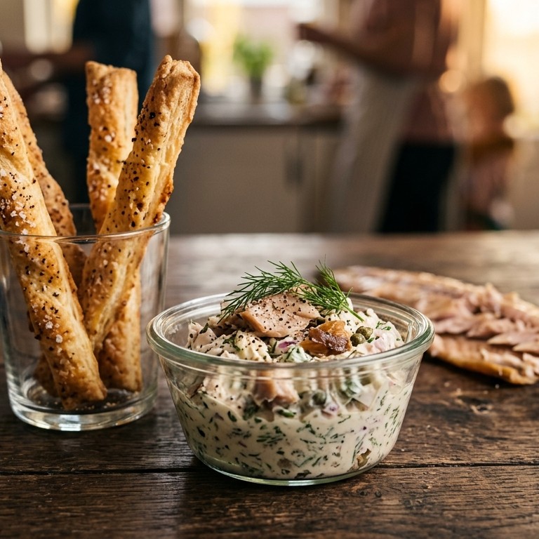 Makreelsalade met stengels