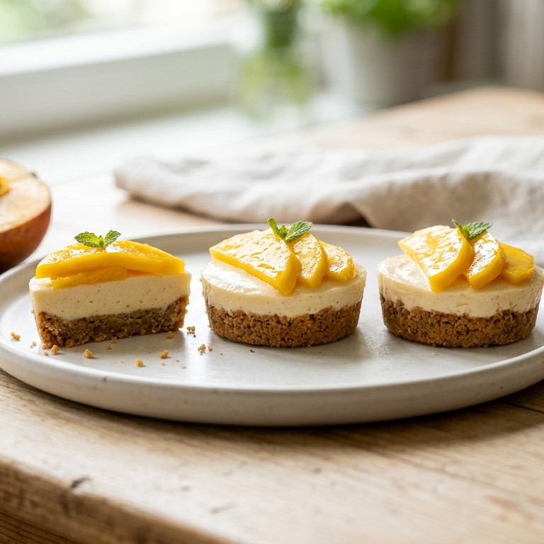 Mango-kwarktaartjes