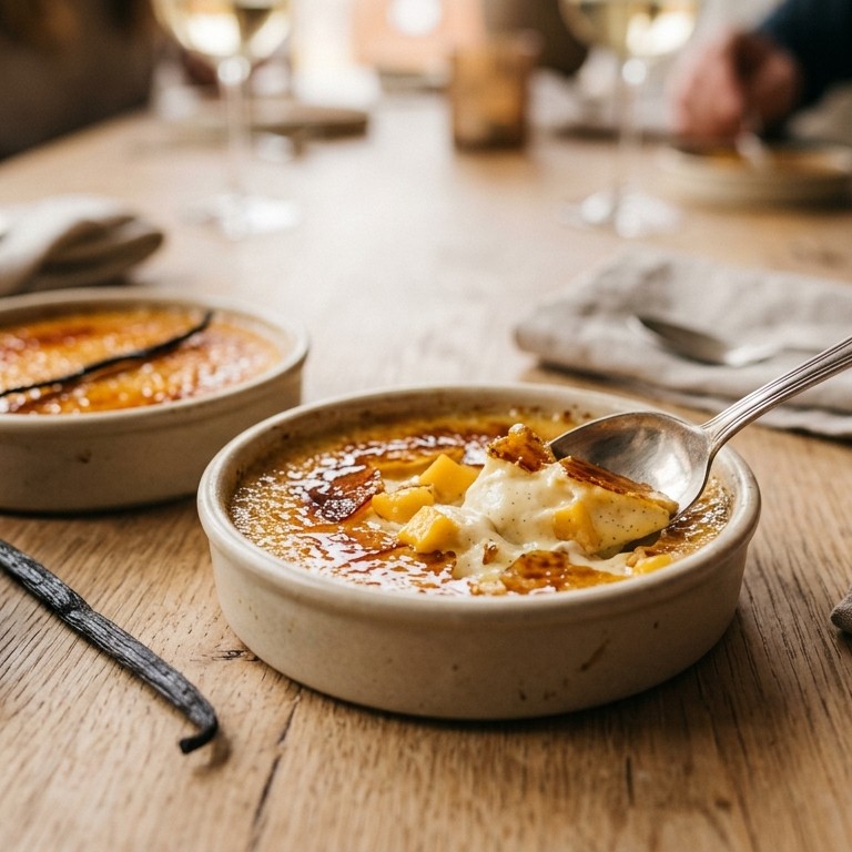 Mango-mascarpone brûlées