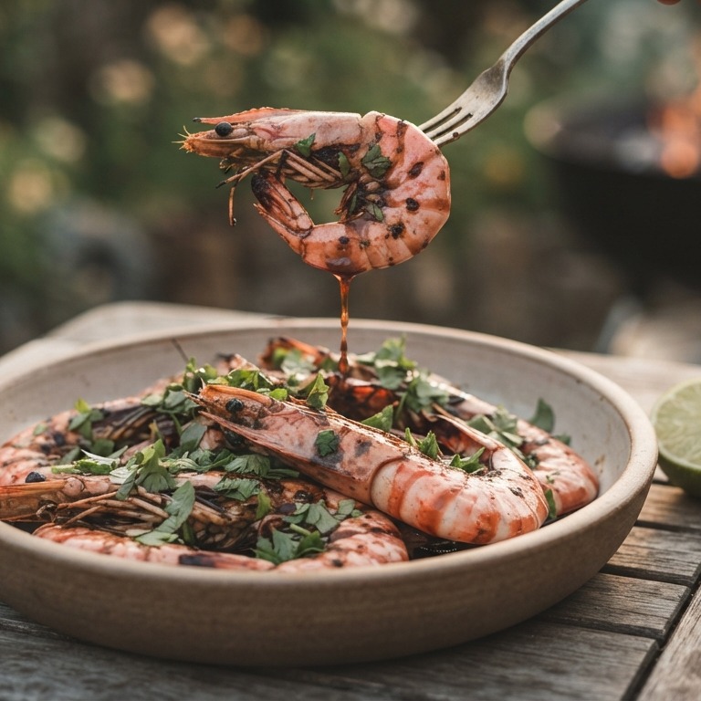 Marinade voor grote garnalen