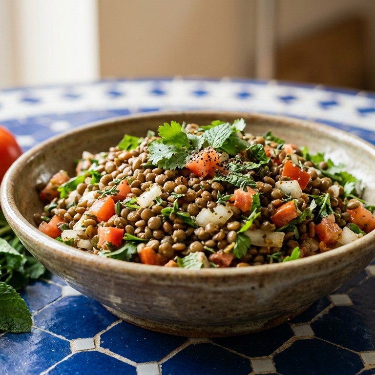 Marokkaanse linzensalade