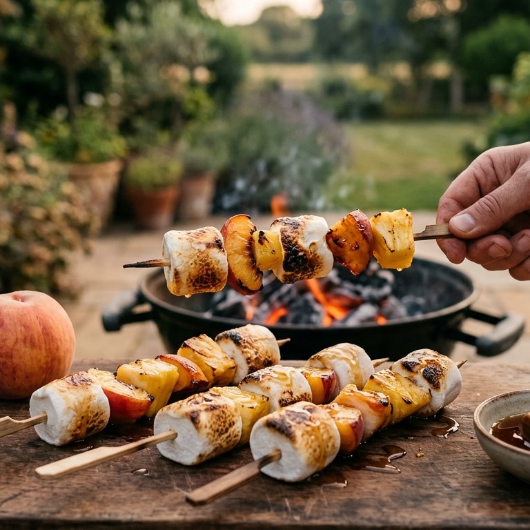 Marsmellows-spiesjes voor de BBQ