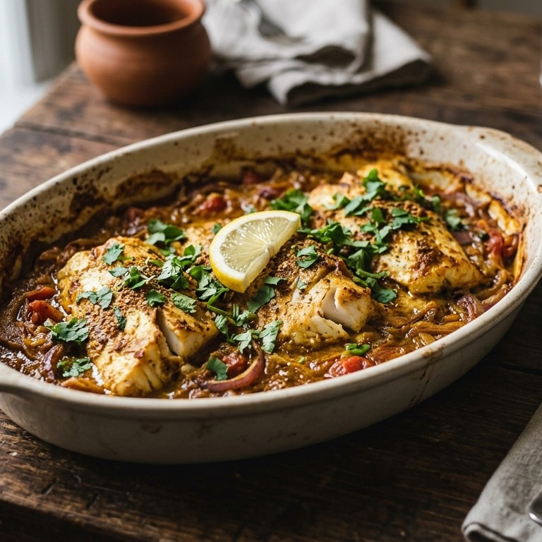 Masala dum machi (kruidig gebakken vis)