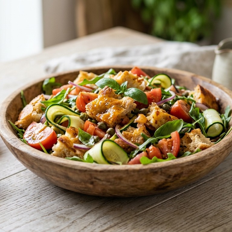Mediterrane broodsalade met courgette