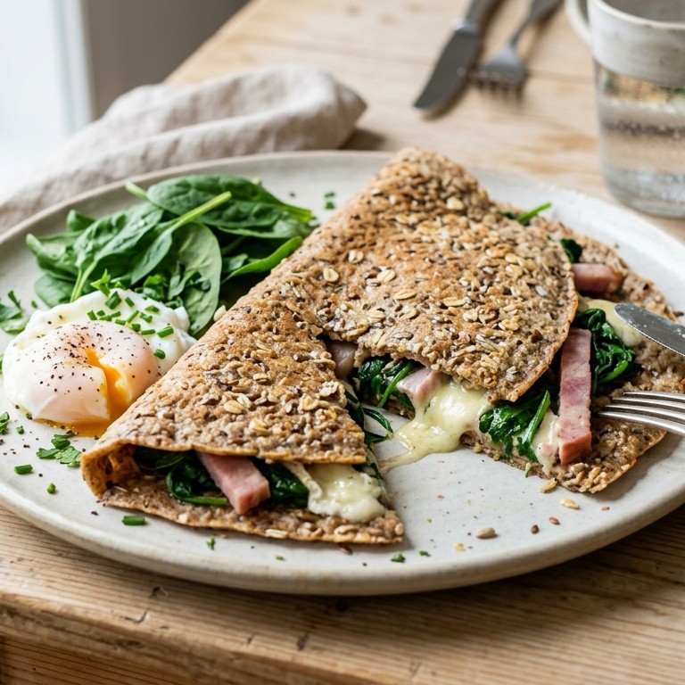 Meergranen pannenkoek met hartige vulling