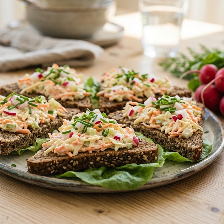 Meergranenpunten met kaassalade