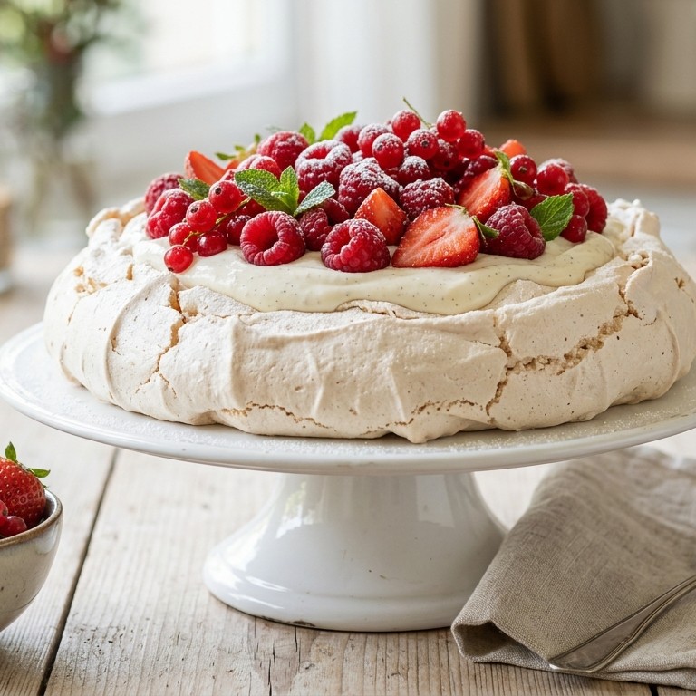 Merengue met kwark en fruit