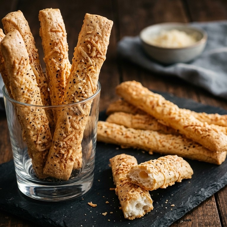 Meringuestengels met Parmezaanse kaas