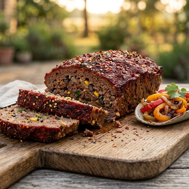 Mexicaans meatloaf met Mexicaanse groentes