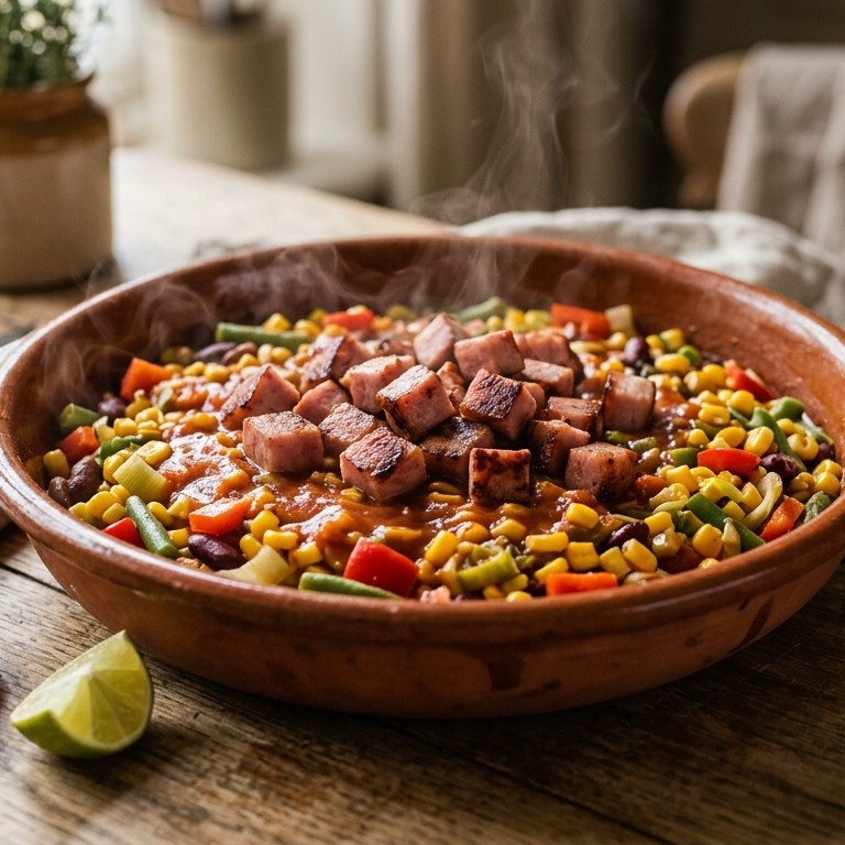 Mexicaanse groenten met ham
