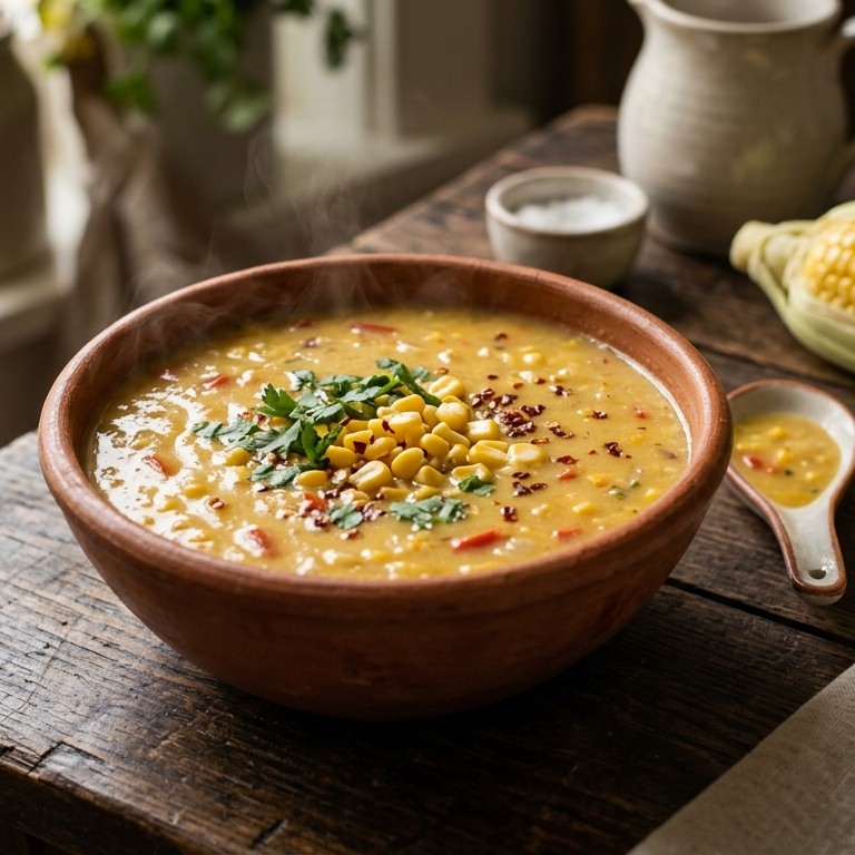 Mexicaanse maissoep (vegetarisch)