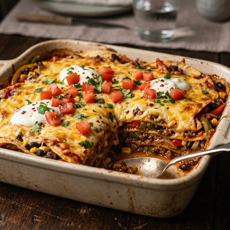 Mexicaanse tortilla ovenschotel