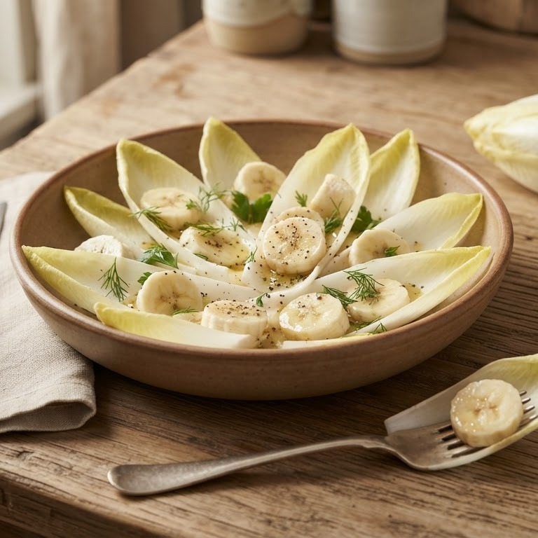 Miens bananen/witlofhap