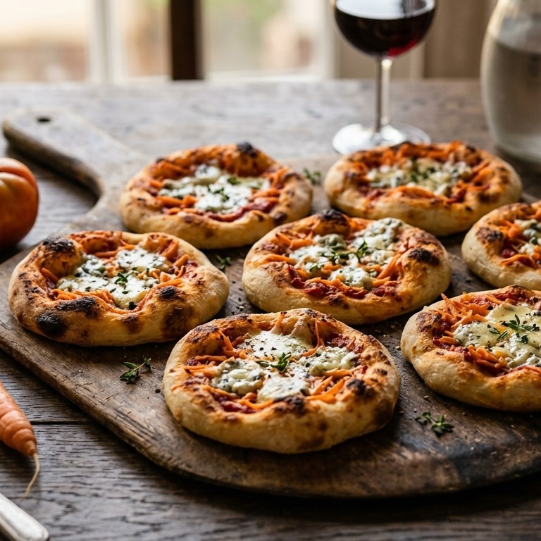 Mini pizza's met gorgonzola
