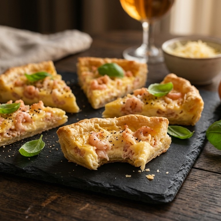 Mini quichepuntjes met garnalen