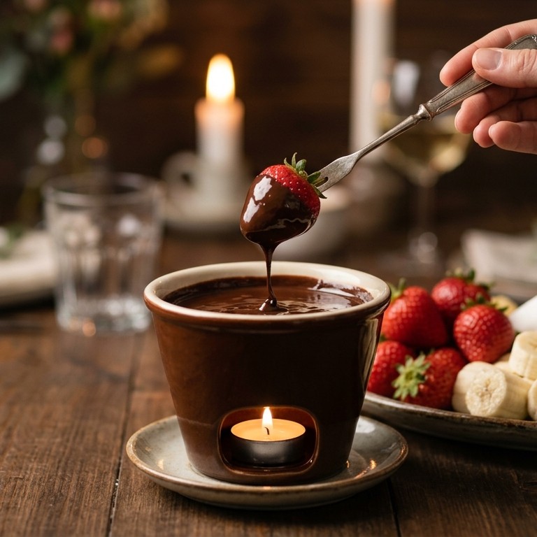 Misdadige lekkere chocoladefondue