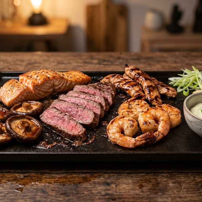 Mixed grill tepanyaki