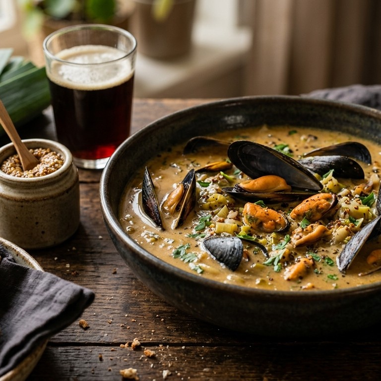 Mosselsoep met bokbier