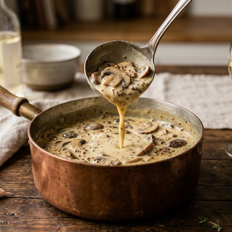 Mosterd champignon saus