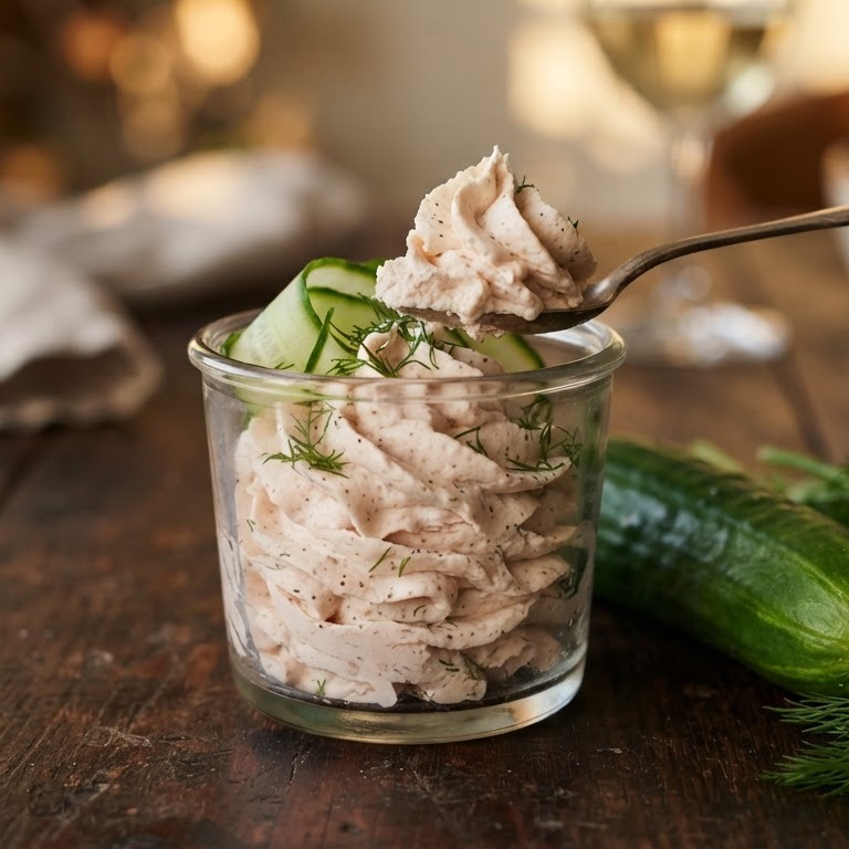 Mousse van gerookte forel