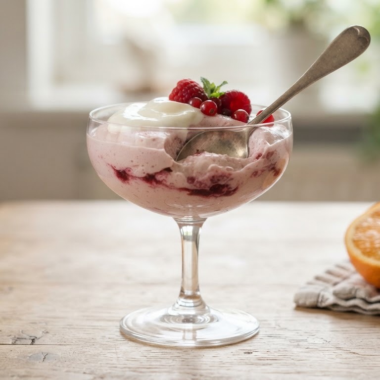Mousse van rode vruchten