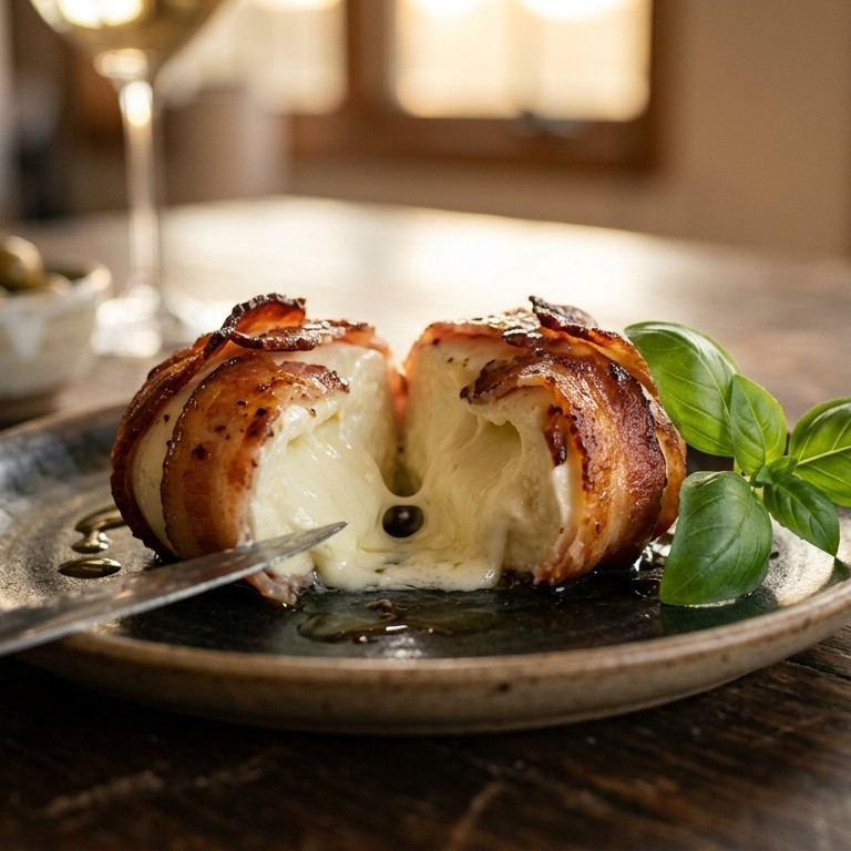 Mozzarella met bacon