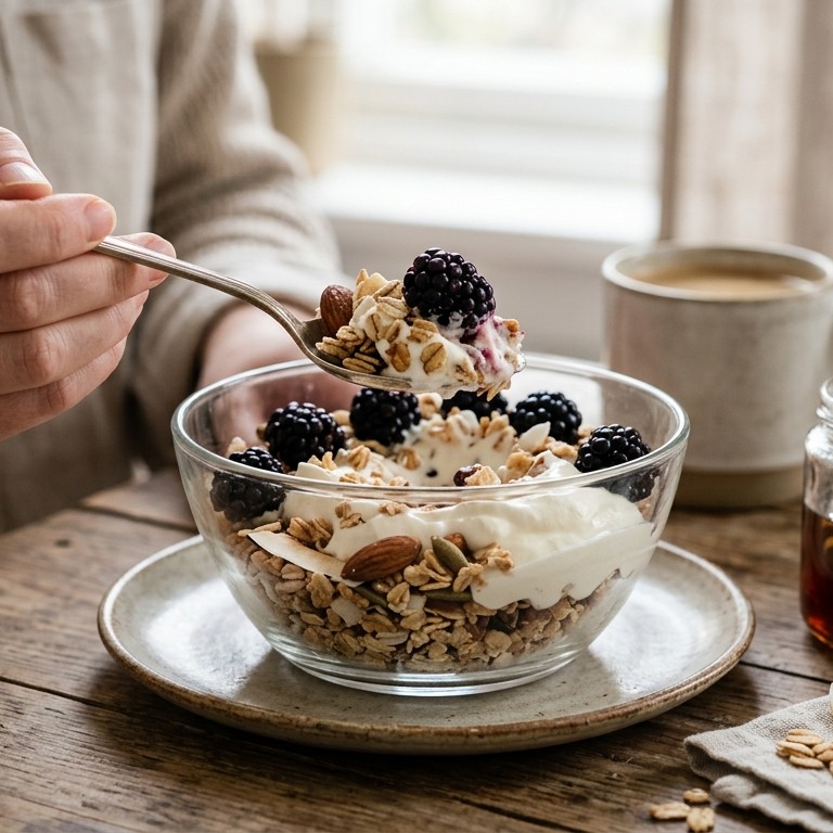 Muesli met bramen