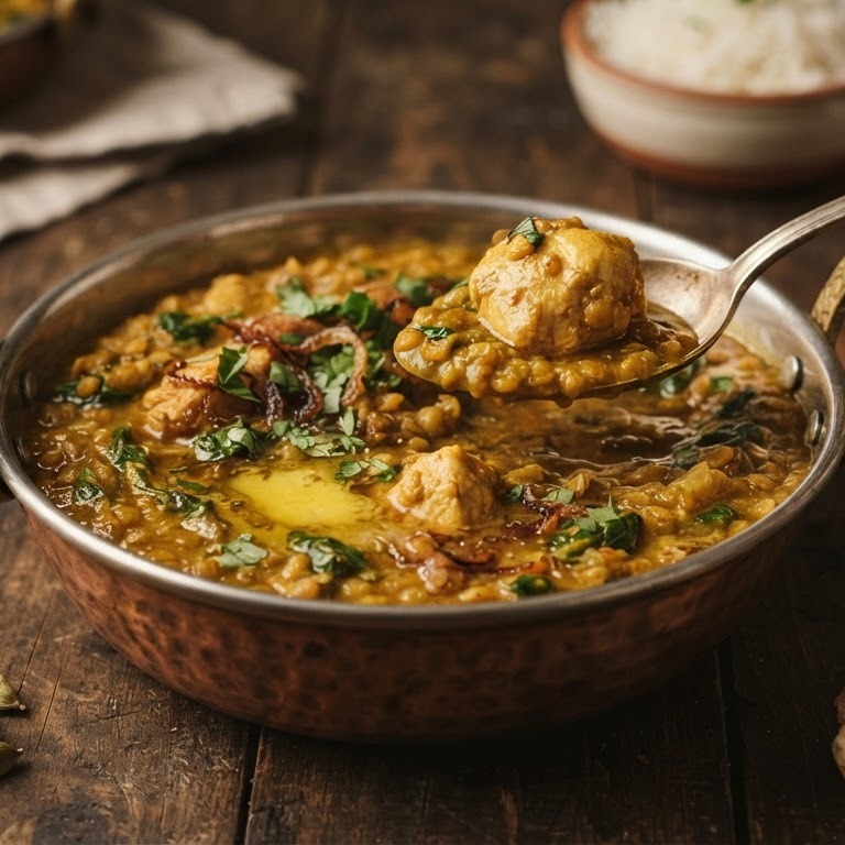 Murgh dhansak (kip met linzen)