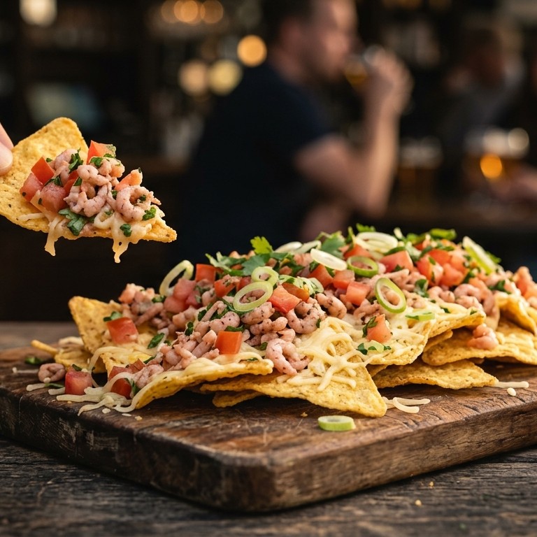 Nacho's met garnalensalade