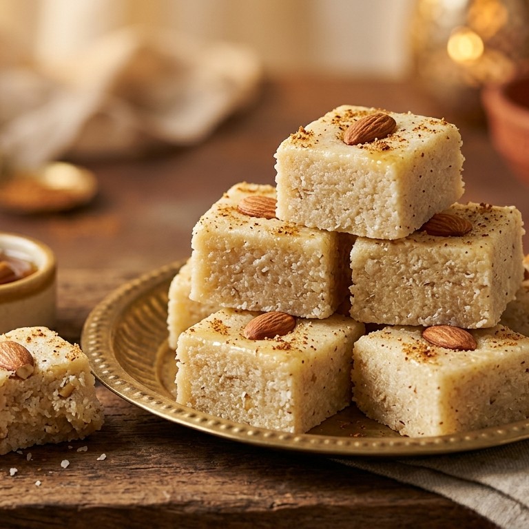 Narial ka halwa (Kokosfondant)