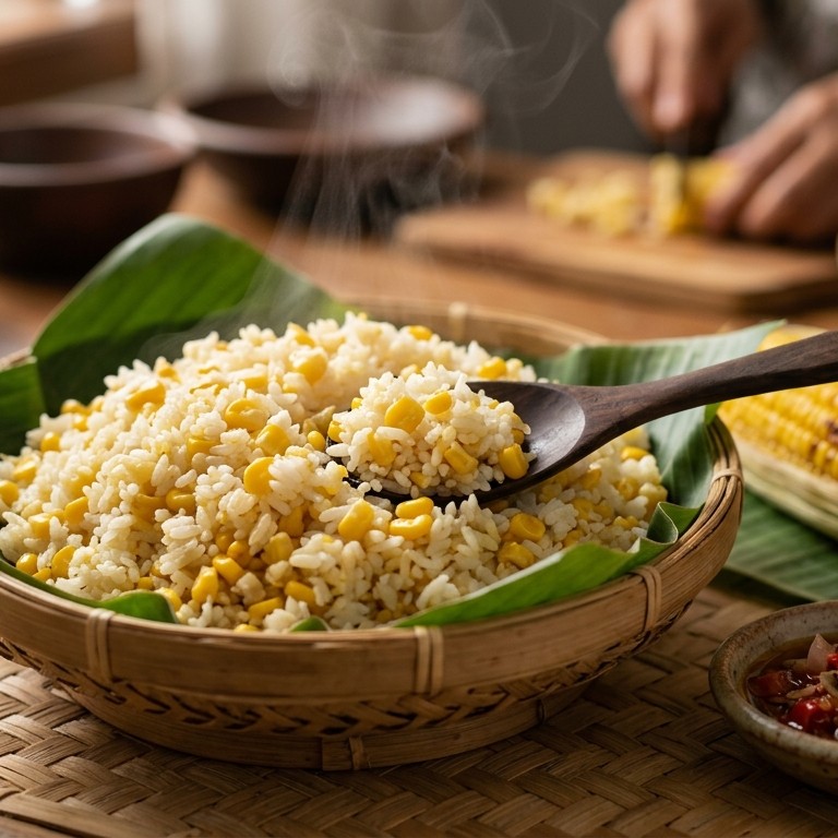 Nasi Jagung (gebakken rijst met mais)