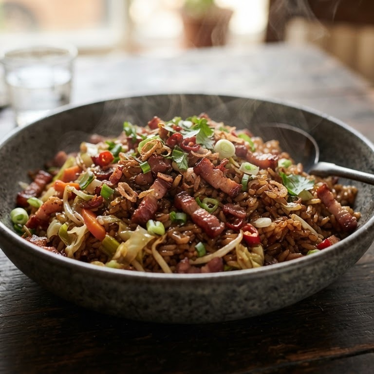 Nasi met spekjes