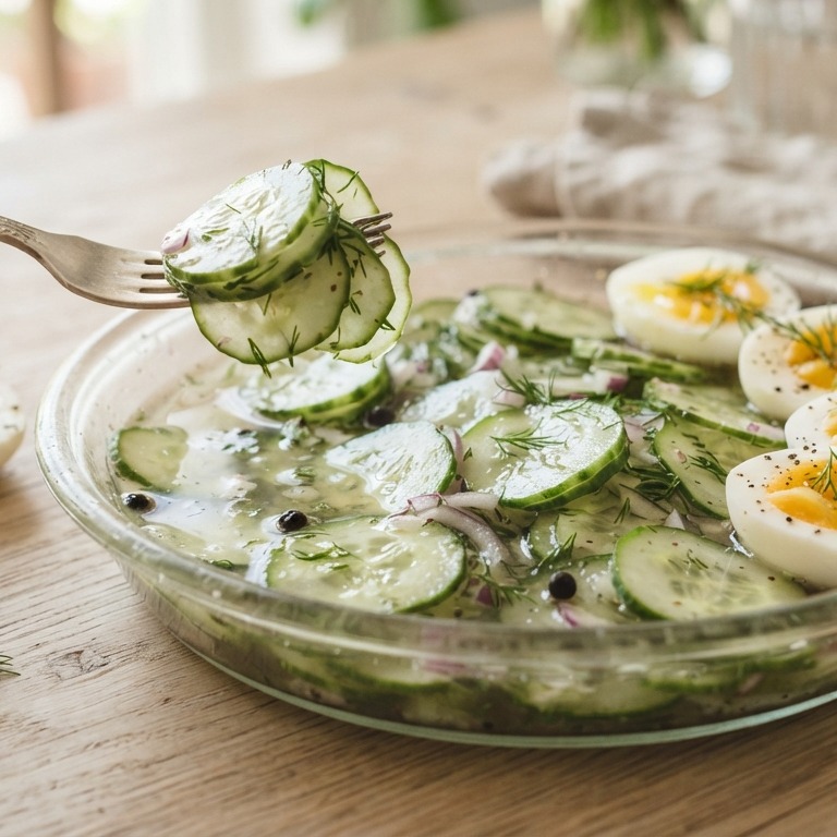 Noorse komkommersalade