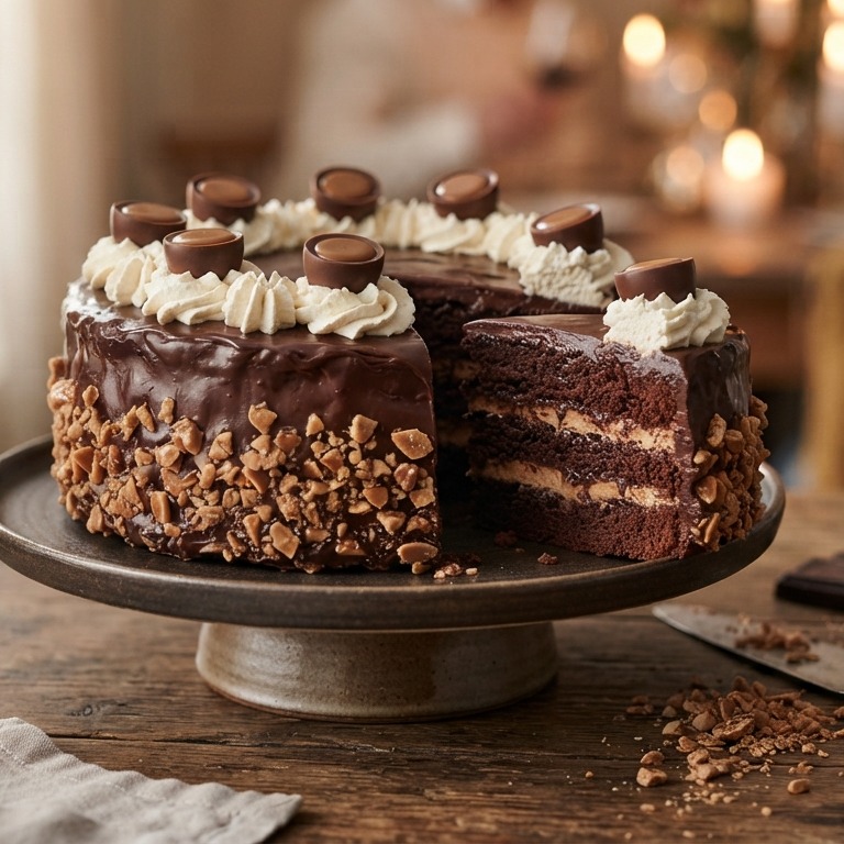 Nougat- chocoladetaart