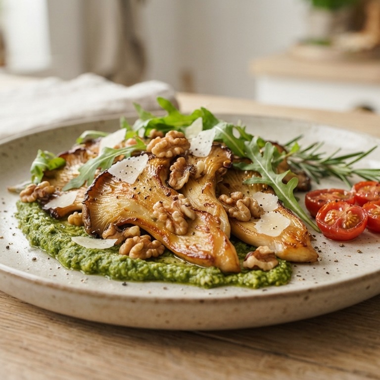Oesterzwammen met pesto