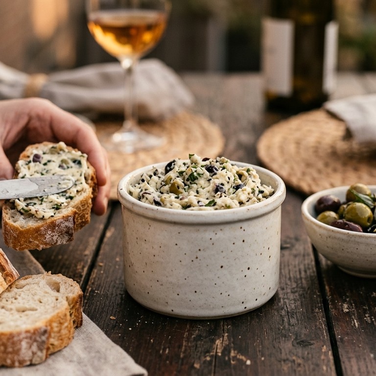 Olijvenboter met stokbrood