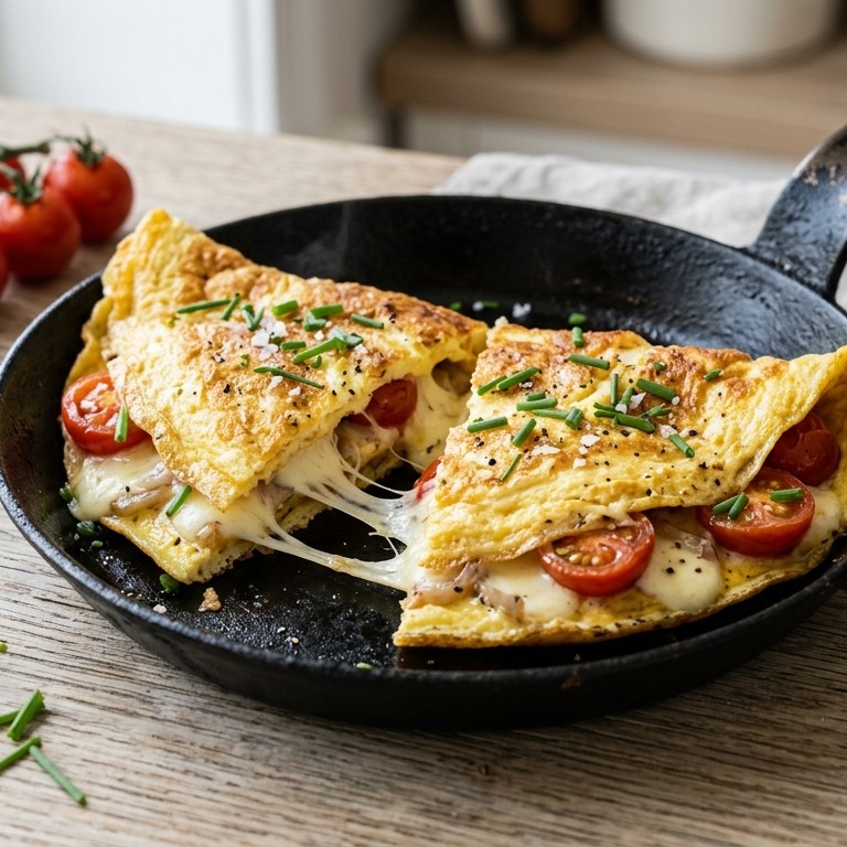 Omelet met mozzarella