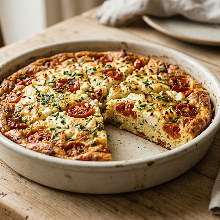 Omelettaart met feta