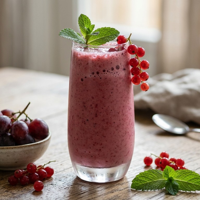 Ontbijtcocktail met rode besjes