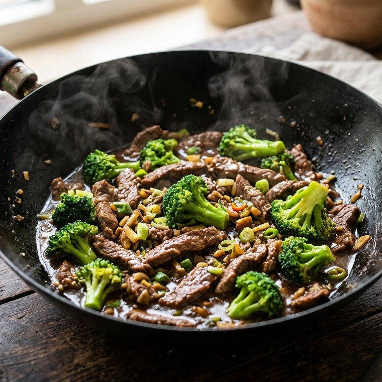 Oosters rundvlees met oestersaus en broccoli