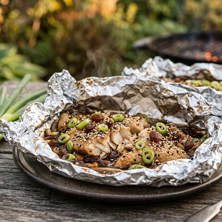 Oosterse Koolvispakketjes op de BBQ