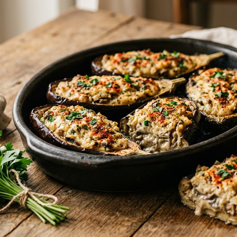 Op z’n oosters gevulde aubergines