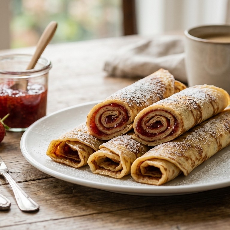 Opgerolde pannenkoekjes