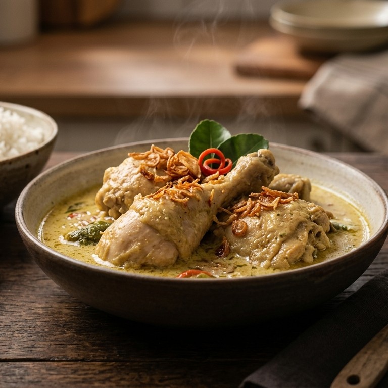 Opor Ayam (fijn gekruide gesmoorde kip)